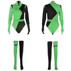 Anime Kim Possible Shego Femme Combinaison Cosplay Costume