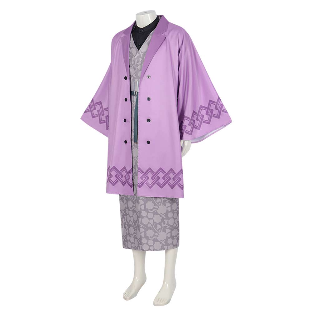 Anime Kimetsu No Yaiba Shinazugawa Genya Tenue Violet Cosplay Costume