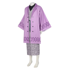 Anime Kimetsu No Yaiba Shinazugawa Genya Tenue Violet Cosplay Costume