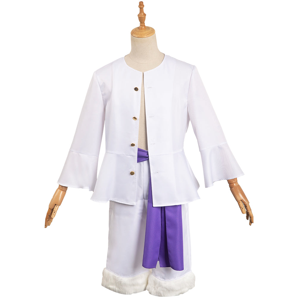 Anime One Piece Luffy Nika Blanc Veste Cosplay Costume