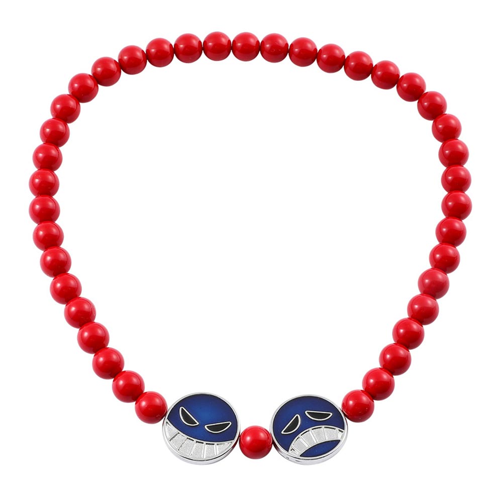 Anime One Piece Portgas·D· Ace Ceinture+Collier Cosplay Accessoires