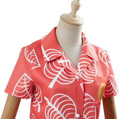 Animal Crossing Isabelle Chemise à manches courtes Cosplay Costume