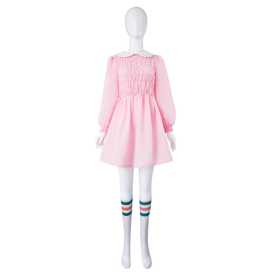 Stranger Things 11 Robe Rose Cosplay Costume
