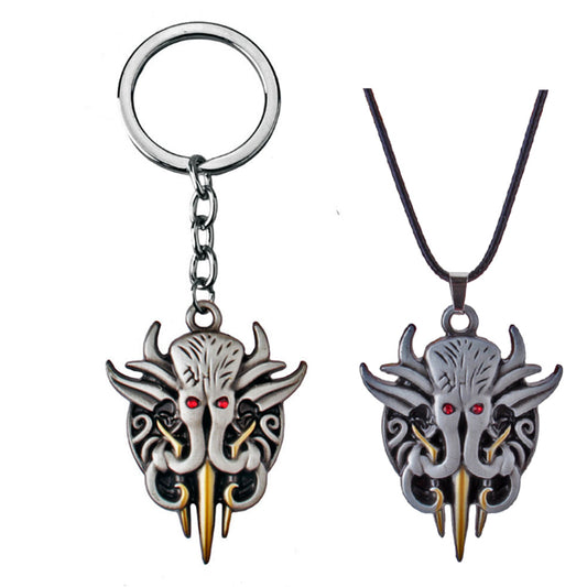 Baldur's Gate Illithid Porte-clés+Collier Accessoire