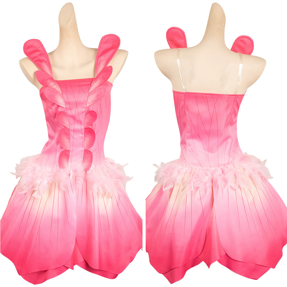 Barbie Elina Ensemble de Robe à Pétales Rose Cosplay Costume