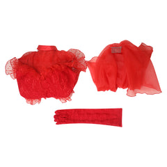 Beetlejuice Lydia Deetz Robe de Mariage Rouge Design Original Cosplay Costume