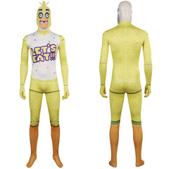 Chica jumpsuits printed onesie Cosplay Costume Outfits Halloween Carnival Suit Game Toy Chica Chica