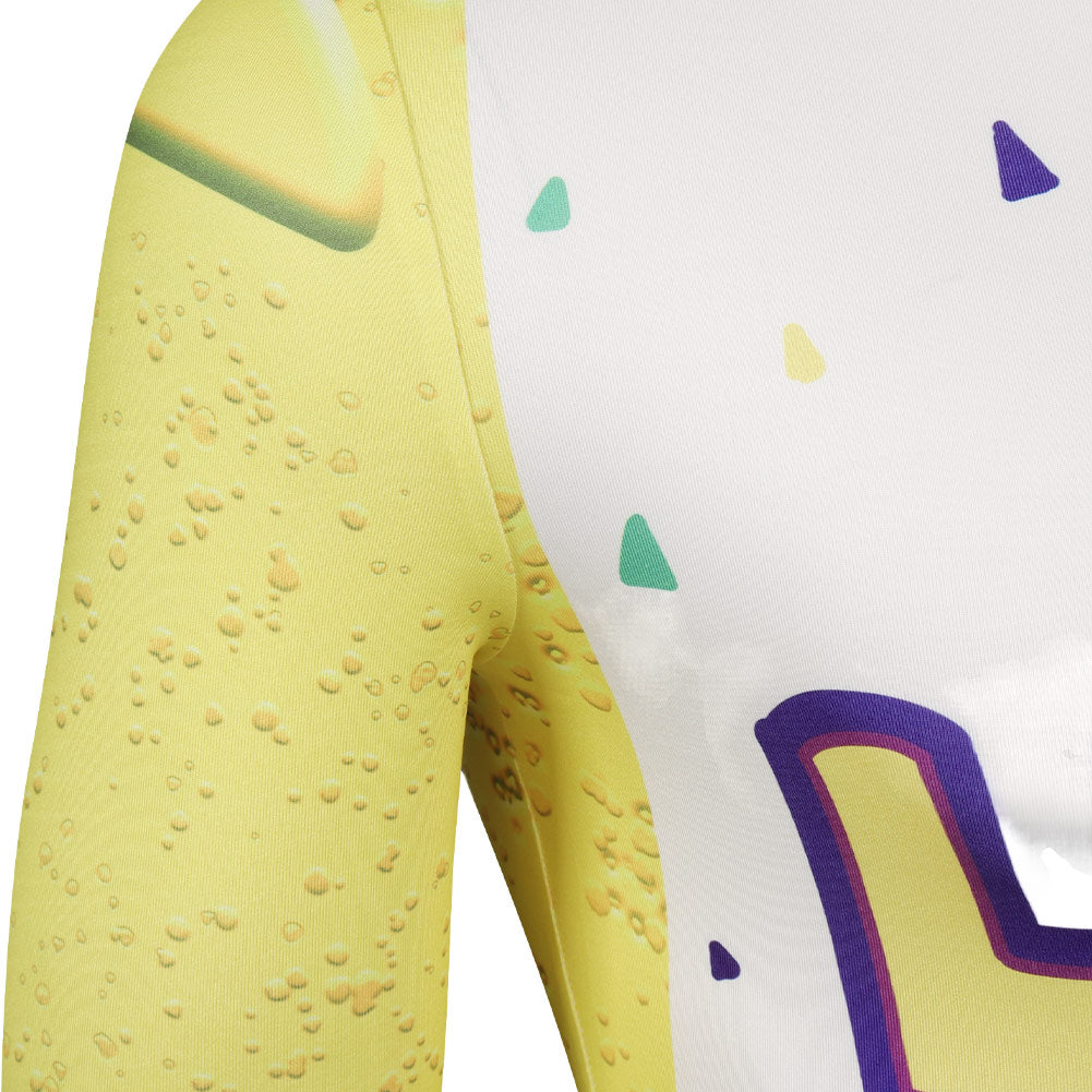 Chica jumpsuits printed onesie Cosplay Costume Outfits Halloween Carnival Suit Game Toy Chica Chica