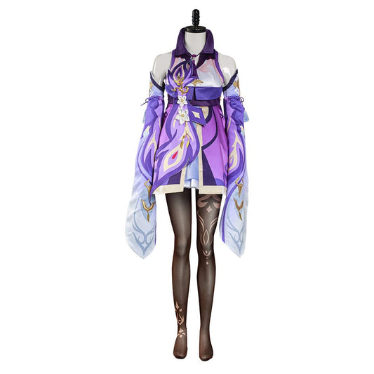 Adulte Femme Genshin Impact Keqing Uniforme Cosplay Costume