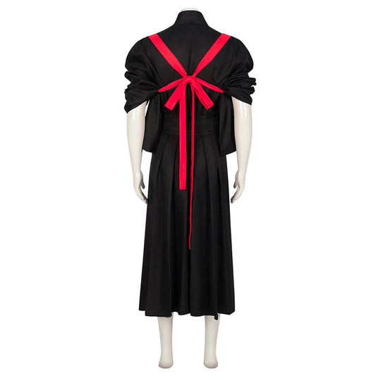 Déguisement Haikyuu Nekoma High School Kimono Costume Noir avec Bretelles Rouge
