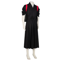 Déguisement Haikyuu Nekoma High School Kimono Costume Noir avec Bretelles Rouge