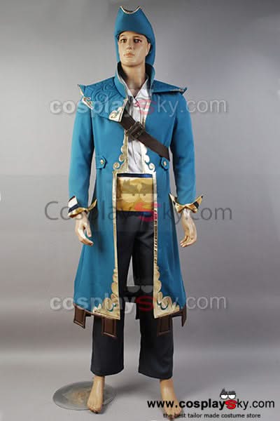 DOTA 2 Amiral Kunkka Uniforme Cosplay Costume