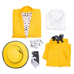 The Mask Jim Carrey Tenue Jaune Halloween Carnaval Cosplay Costume