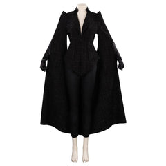Cruella Emma Stone Cruella Manteau Noir Cosplay Costume