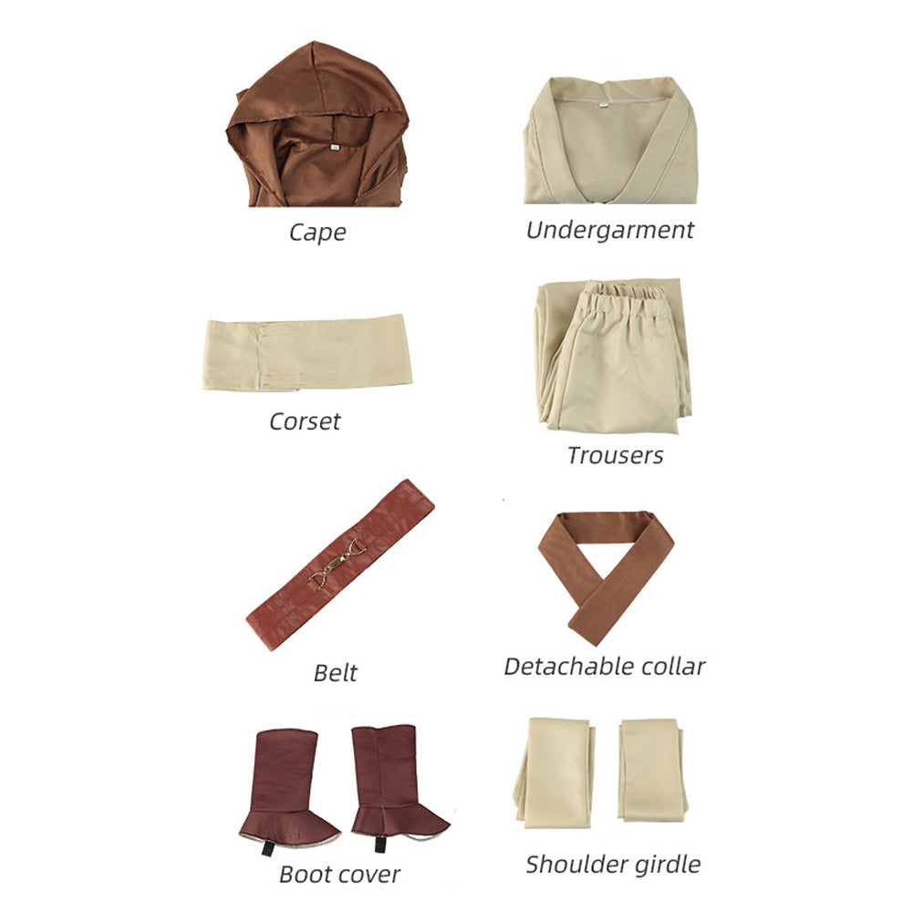 Enfant Jedi Knight Uniforme Marron Cosplay Costume