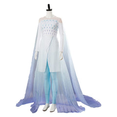 La Reine des Neiges 2 Frozen 2 Elsa Ahtohallan Robe Blanche Cosplay Costume