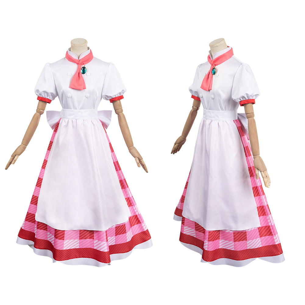 Film Adulte Super Mario Bros Chef Princess Peach Cosplsy Costume
