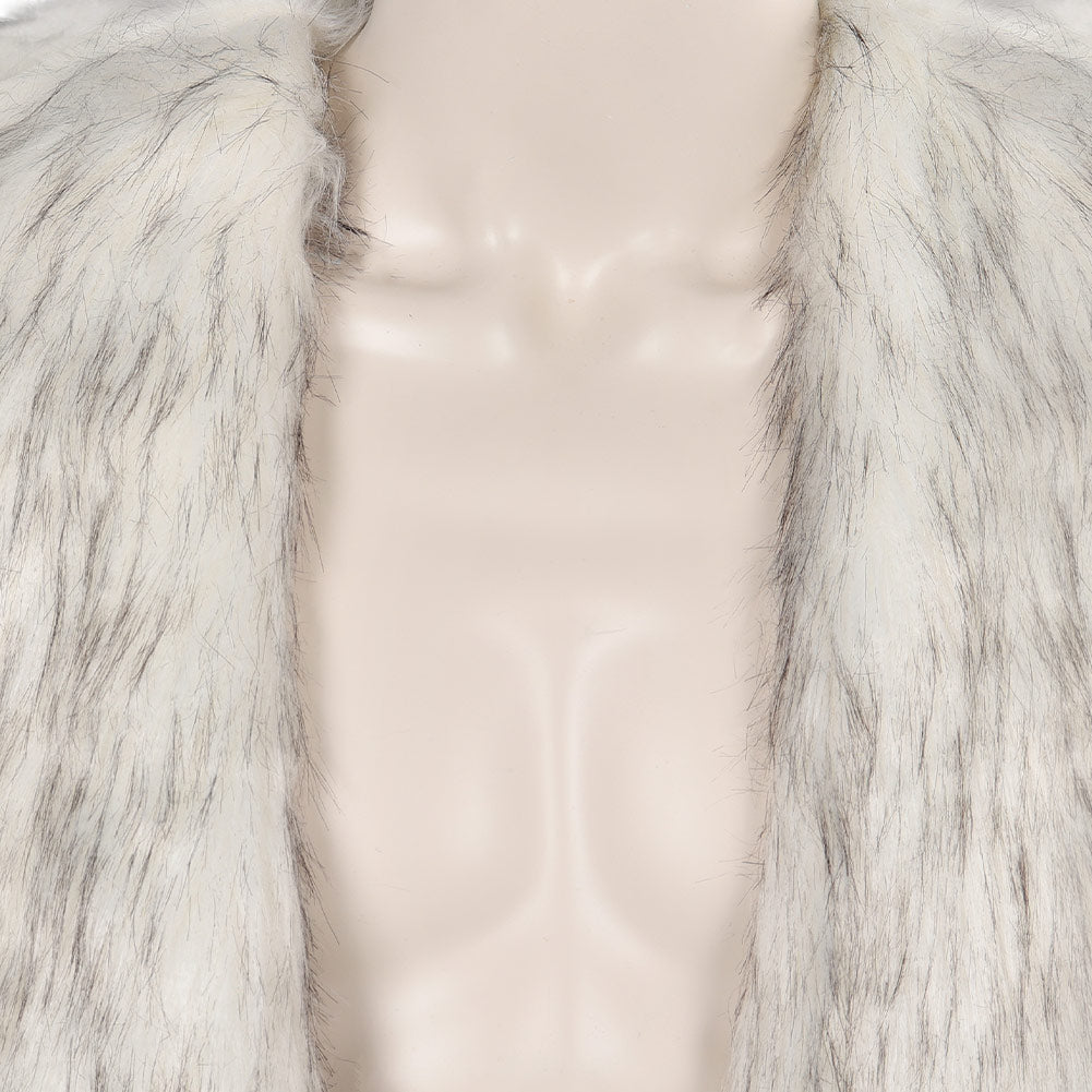 Film Barbie Ken Blanc Longueur Manteau de Laine Cosplay Costume
