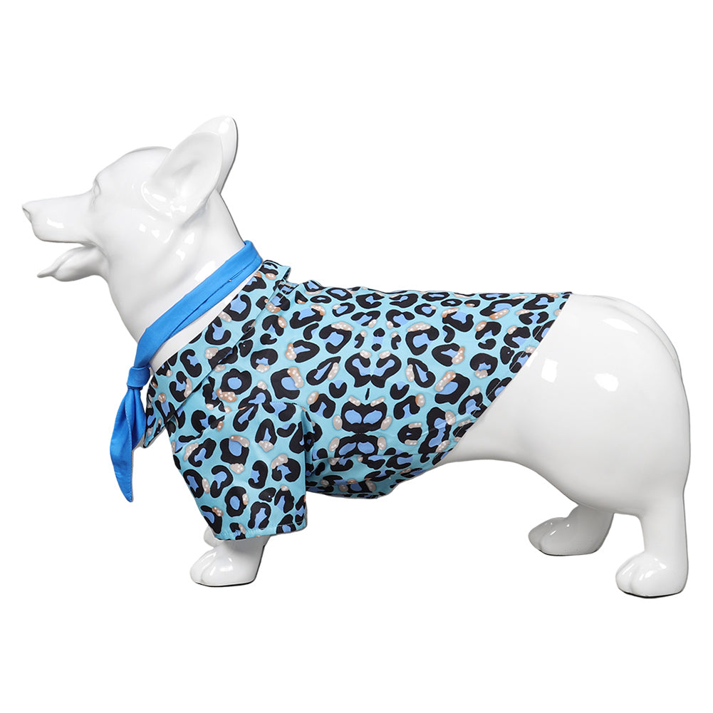 Film Barbie Ken Chemise Imprimée Bleu Costume Pour Animal