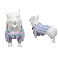 Film Barbie Ken Chemise Imprimée Rayures Roses et Vertes Costume Pour Animal