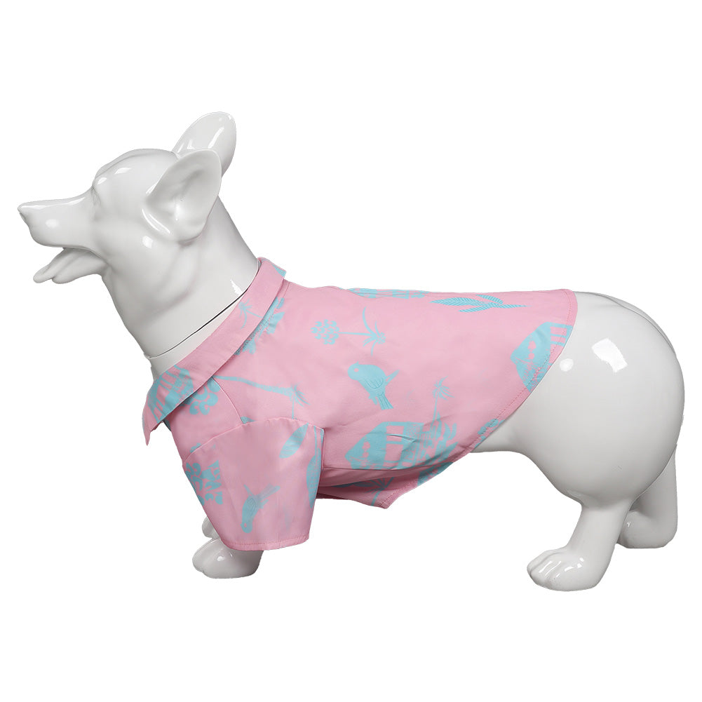 Film Barbie Ken Chemise Imprimée Rose Costume Pour Animal