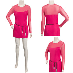 Film Barbie Robe en Maille Rose Femme Cosplay Costume