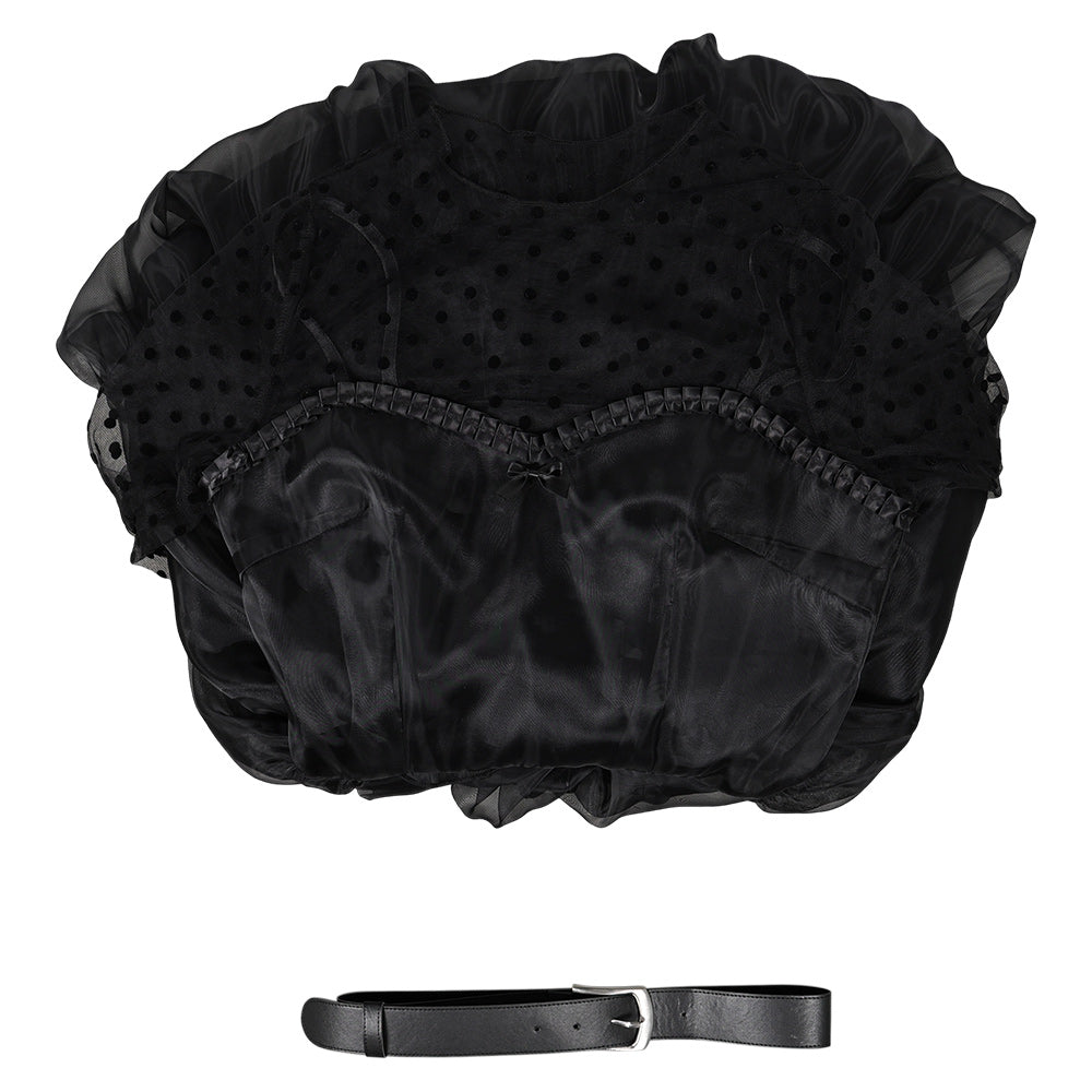 Film Lisa Frankenstein(2024) Misty Robe Noire Cosplay Costume