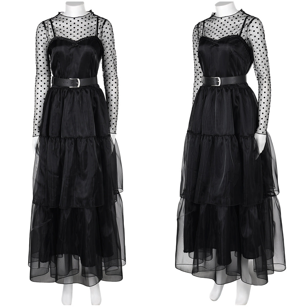 Film Lisa Frankenstein(2024) Misty Robe Noire Cosplay Costume