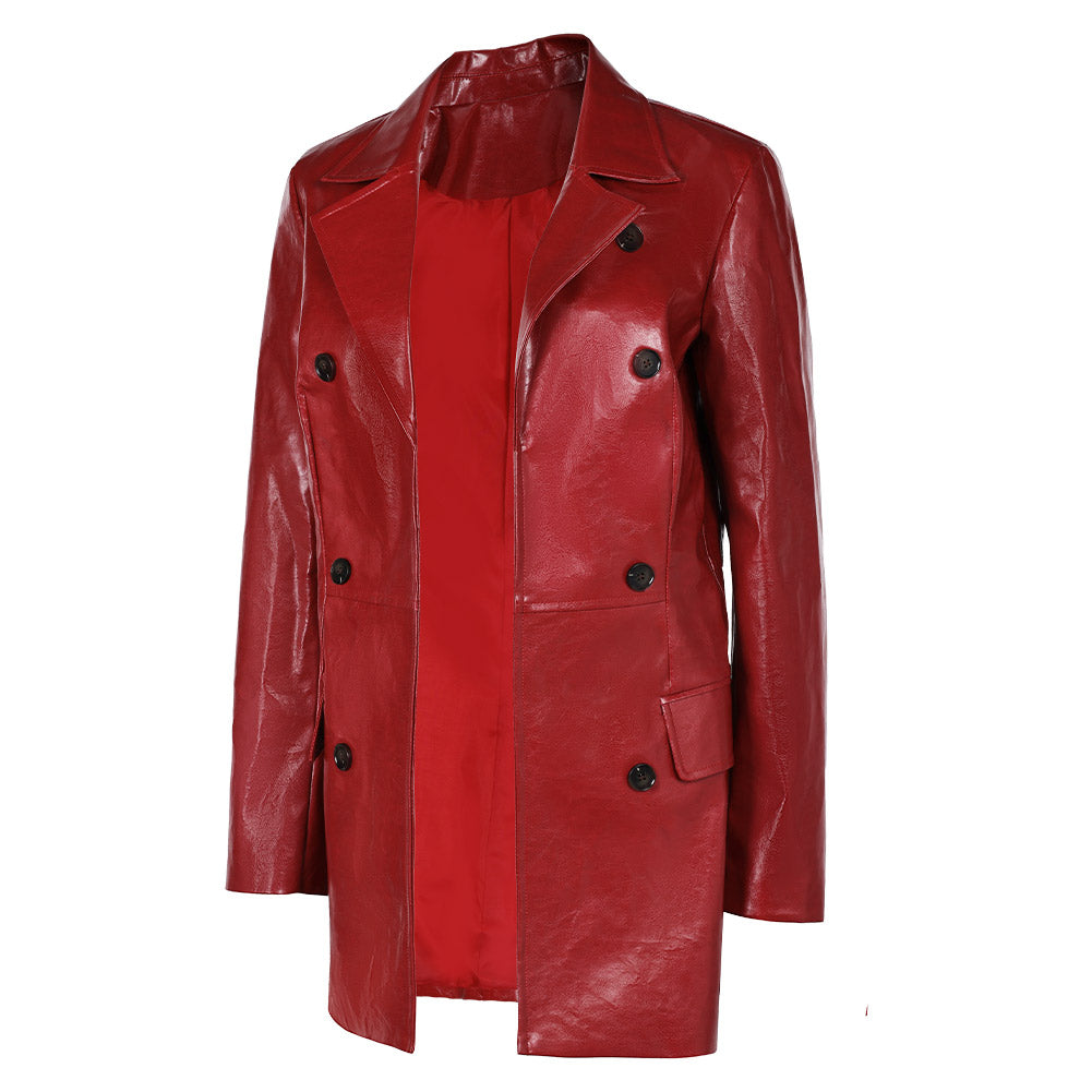 Film Madame Web(2024) Veste en Cuir Rouge Cosplay Costume