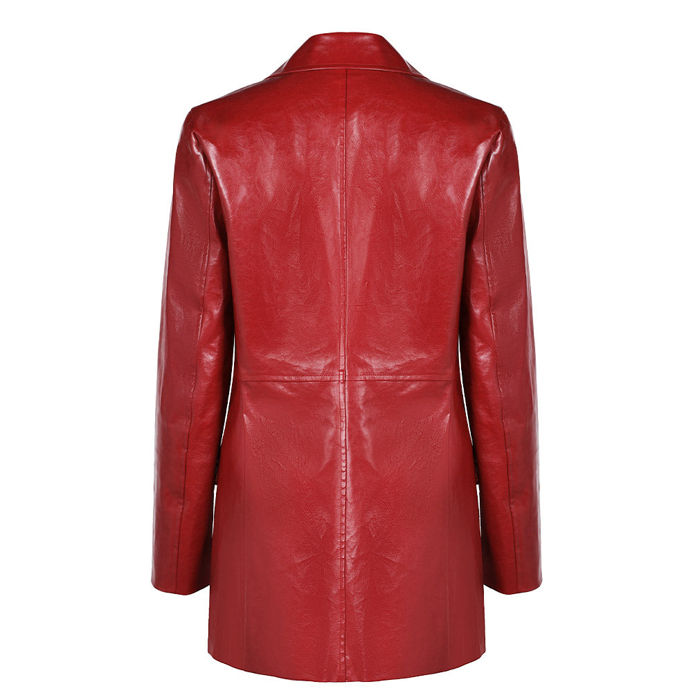 Film Madame Web(2024) Veste en Cuir Rouge Cosplay Costume