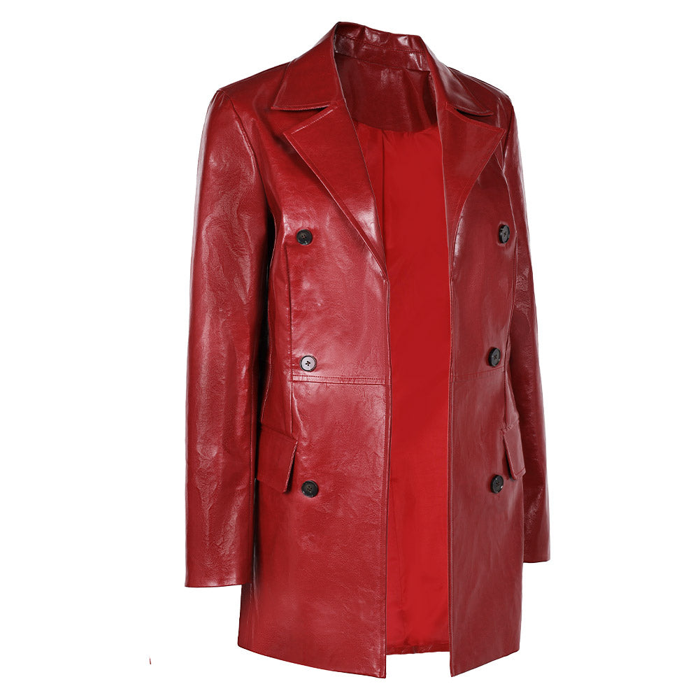 Film Madame Web(2024) Veste en Cuir Rouge Cosplay Costume