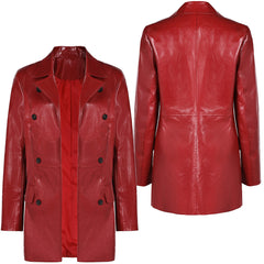 Film Madame Web(2024) Veste en Cuir Rouge Cosplay Costume