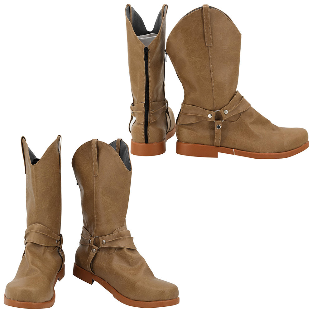 Film Obi-Wan Kenobi Bottes Kaki Cosplay Chaussures