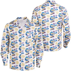 Film Retour Vers Le Futur Doc Brown Chemise imprimée Cosplay Costume