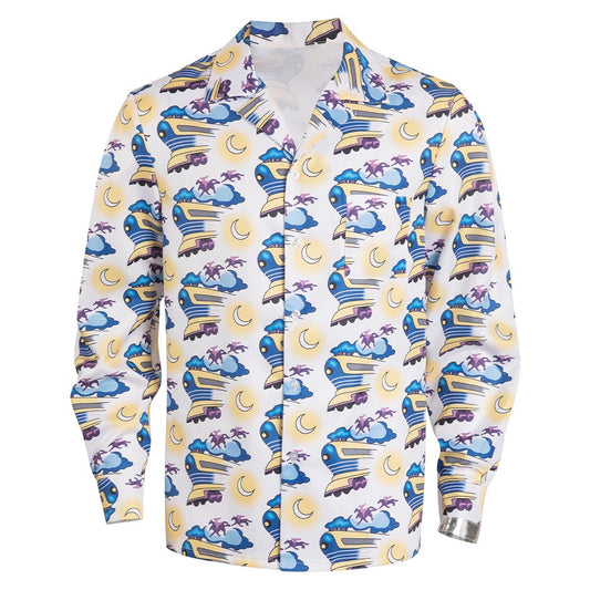 Film Retour Vers Le Futur Doc Brown Chemise imprimée Cosplay Costume