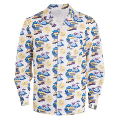 Film Retour Vers Le Futur Doc Brown Chemise imprimée Cosplay Costume