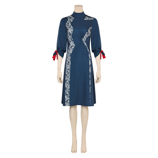 Film The Hunger Games(2023) Tigris Snow Robe Bleue Cosplay Costume