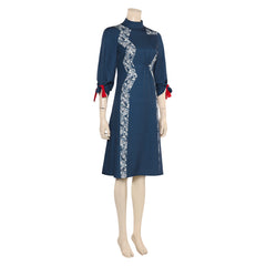 Film The Hunger Games(2023) Tigris Snow Robe Bleue Cosplay Costume