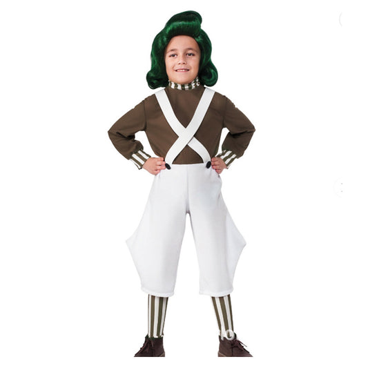 Film Wonka Oompa Enfant Cosplay Costume