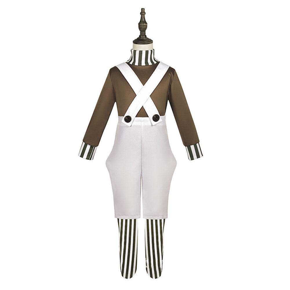 Film Wonka Oompa Enfant Cosplay Costume