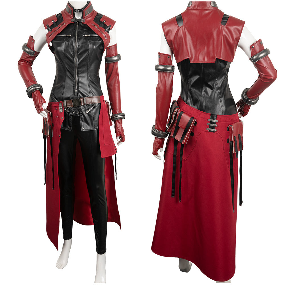 Final Fantasy VII: Remake FF7 FF VII Aerith Gainsborough Tenue de Cuir Cosplay Costume