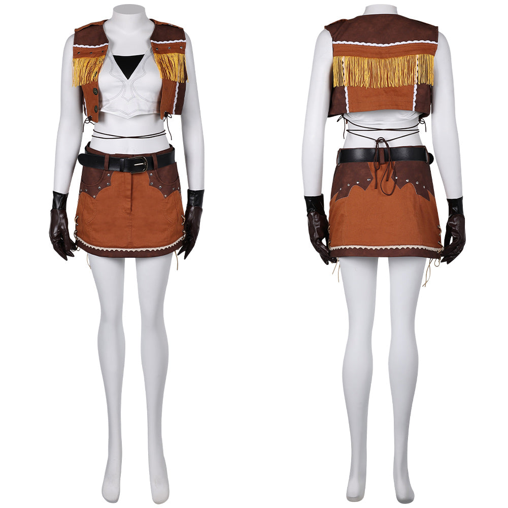 Final Fantasy VII: Remake FF7 FF VII Tifa Cow Girl Cosplay Costume