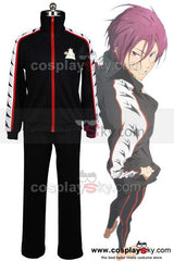 Free! Rin Matsuoka Uniforme Noire Cosplay Costume