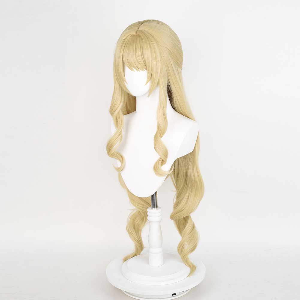 Genshin Impact Navia Cosplay Longue Perruque Jaune
