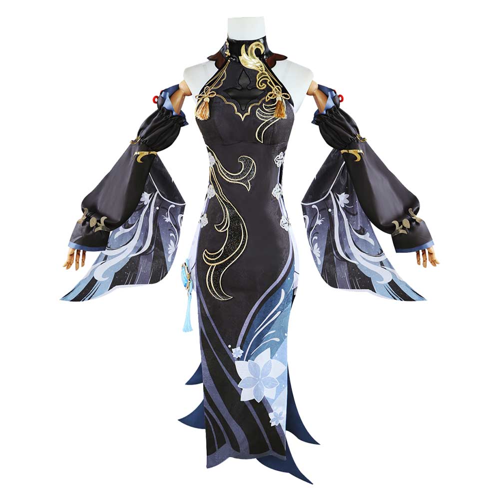 Genshin Impact Shenhe Frostflower Dew Cosplay Costume