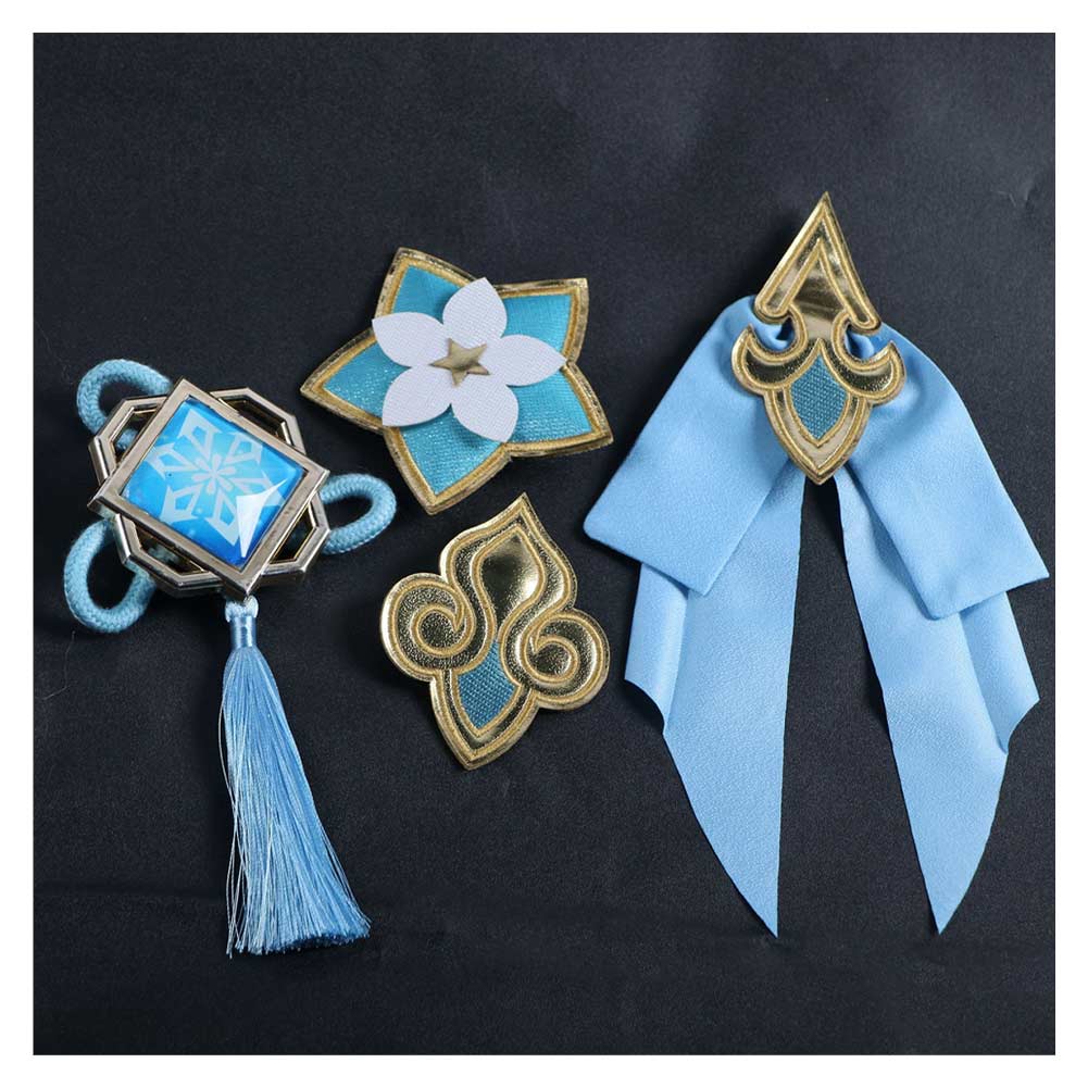 Genshin Impact Shenhe Frostflower Dew Cosplay Costume