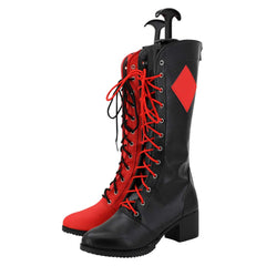 Harley Quinn Couleurs Rouge et Noir Cosplay Chaussures