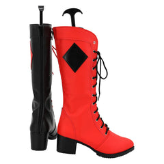 Harley Quinn Couleurs Rouge et Noir Cosplay Chaussures