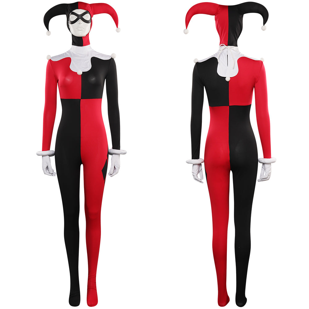 Harley Quinn Noir & Rouge Teune Cosplay Costume