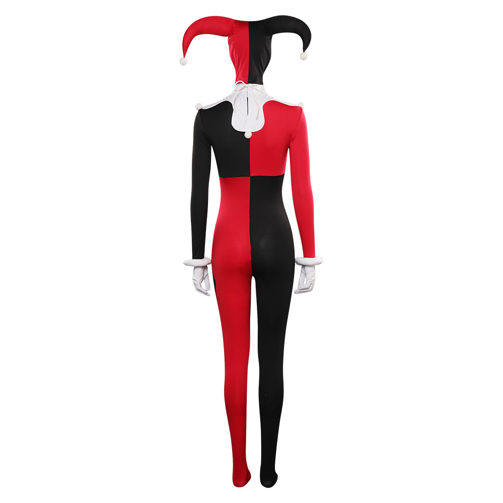 Harley Quinn Noir & Rouge Teune Cosplay Costume